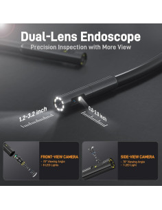 Endoscopio Doble Lente Teslong 5.03m con Luz LED y Cámara 2
