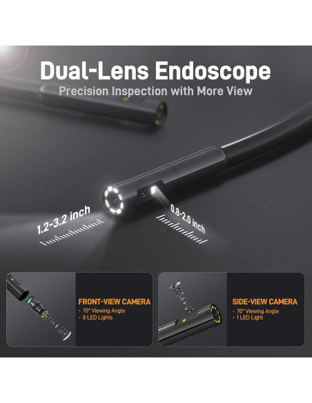 Endoscopio Doble Lente Teslong 5.03m con Luz LED y Cámara