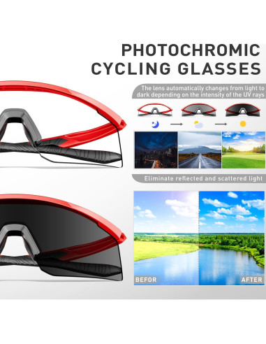 Gafas de Ciclismo SCVCN S120 Fotoquímicas UV400 TR90