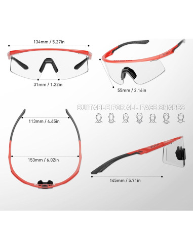 Gafas de Ciclismo SCVCN S120 Fotoquímicas UV400 TR90