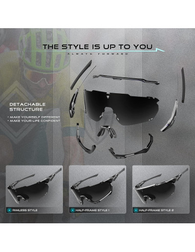 Gafas de sol ATTCL UV400 para ciclismo y deportes al aire libre