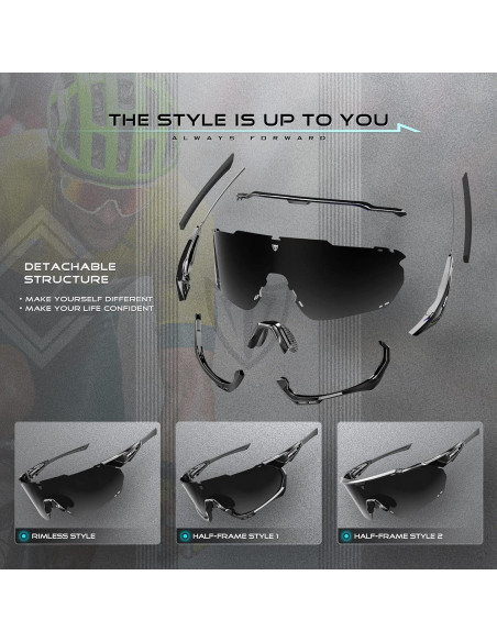 Gafas de sol ATTCL UV400 para ciclismo y deportes al aire libre