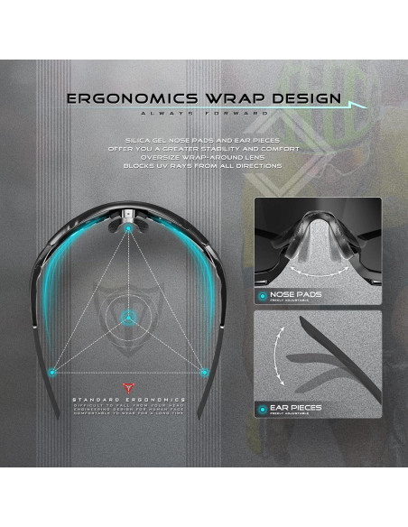 Gafas de sol ATTCL UV400 para ciclismo y deportes al aire libre