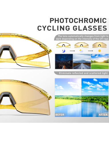 Gafas de Ciclismo SCVCN S120 Fotoquímicas UV400 TR90