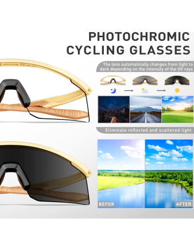 Gafas de Ciclismo SCVCN S120 Fotoquímicas UV400 TR90