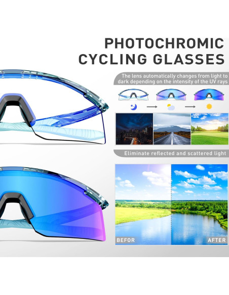 Gafas de Ciclismo SCVCN S120 Fotoquímicas UV400 TR90