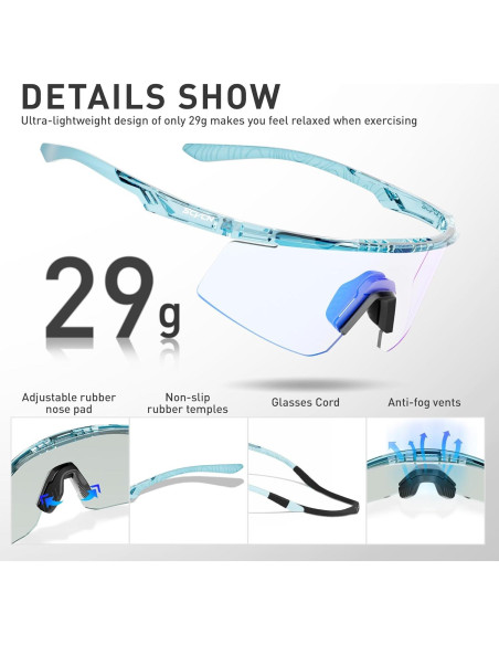 Gafas de Ciclismo SCVCN S120 Fotoquímicas UV400 TR90