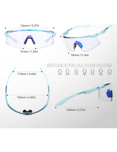 Gafas de Ciclismo SCVCN S120 Fotoquímicas UV400 TR90