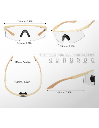 Gafas de Ciclismo SCVCN S120 Fotoquímicas UV400 TR90