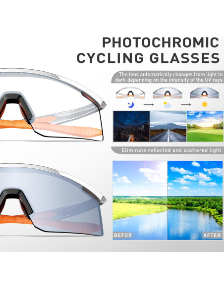 Gafas de Ciclismo SCVCN S120 Fotoquímicas UV400 TR90