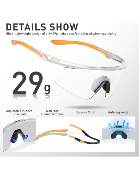 Gafas de Ciclismo SCVCN S120 Fotoquímicas UV400 TR90