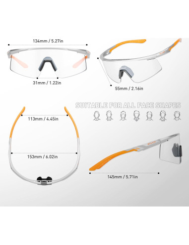Gafas de Ciclismo SCVCN S120 Fotoquímicas UV400 TR90