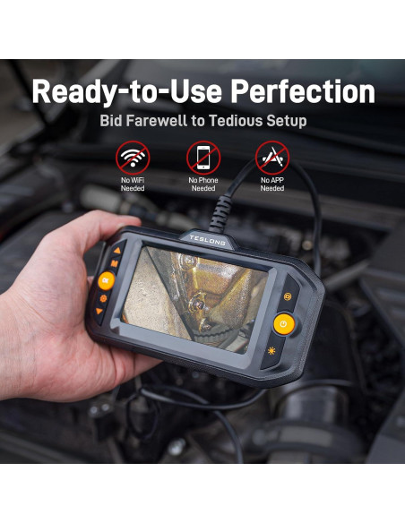 Endoscopio Doble Lente Teslong 5.03m con Luz LED y Cámara