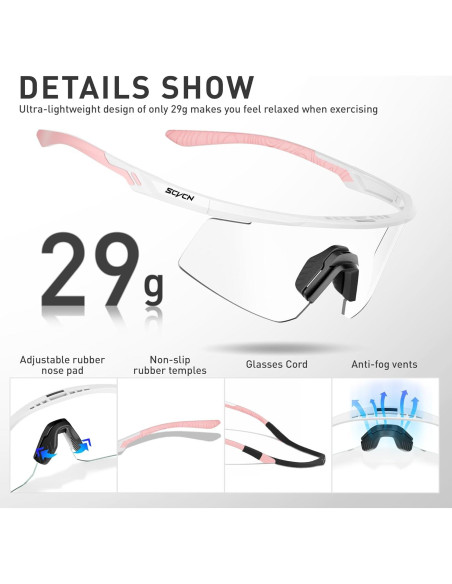 Gafas de Ciclismo SCVCN S120 Fotoquímicas UV400 TR90