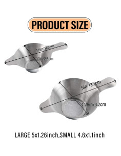 Colador de Acero Inoxidable AUEAR 2 Piezas Grande y Pequeño 2