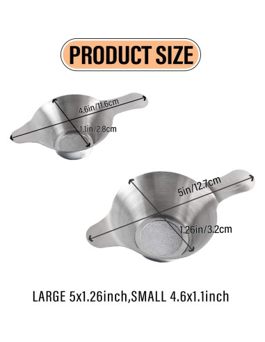 Colador de Acero Inoxidable AUEAR 2 Piezas Grande y Pequeño