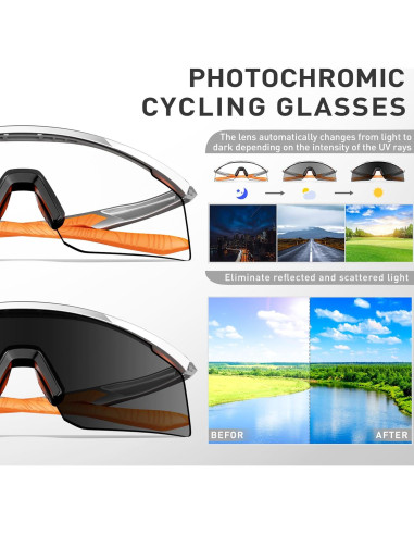 Gafas de Ciclismo SCVCN S120 Fotoquímicas UV400 TR90