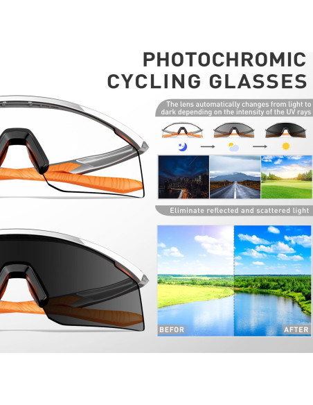 Gafas de Ciclismo SCVCN S120 Fotoquímicas UV400 TR90
