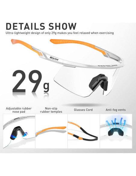 Gafas de Ciclismo SCVCN S120 Fotoquímicas UV400 TR90