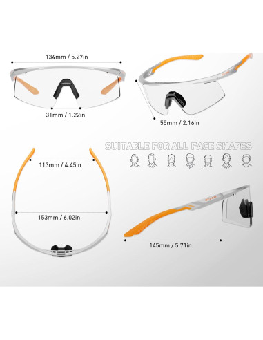 Gafas de Ciclismo SCVCN S120 Fotoquímicas UV400 TR90