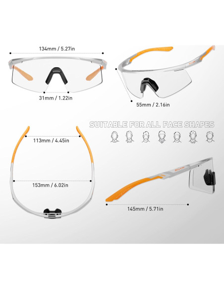 Gafas de Ciclismo SCVCN S120 Fotoquímicas UV400 TR90