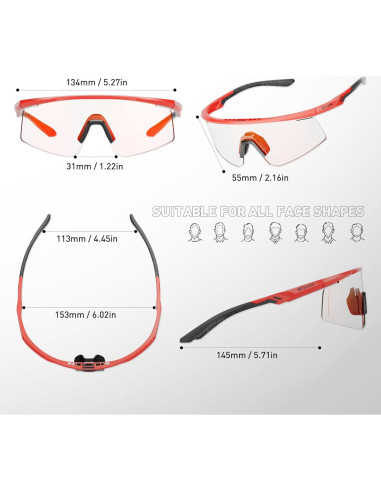 Gafas de Ciclismo SCVCN S120 Fotoquímicas UV400 TR90
