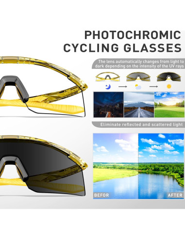 Gafas de Ciclismo SCVCN S120 Fotoquímicas UV400 TR90