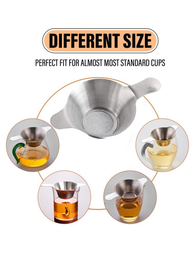 Colador de Acero Inoxidable AUEAR 2 Piezas Grande y Pequeño