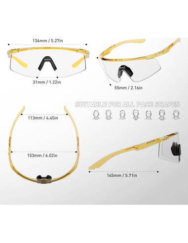 Gafas de Ciclismo SCVCN S120 Fotoquímicas UV400 TR90