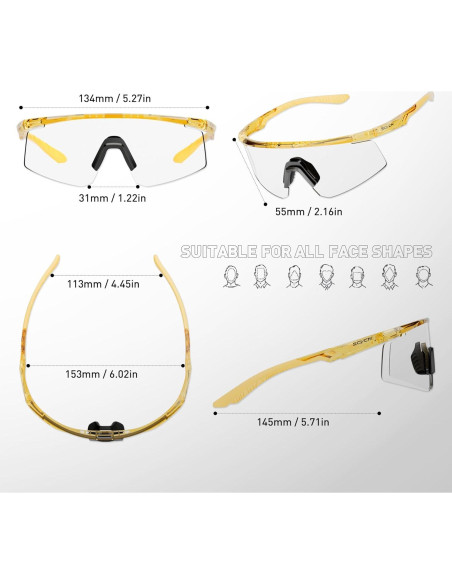 Gafas de Ciclismo SCVCN S120 Fotoquímicas UV400 TR90