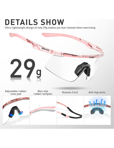 Gafas de Ciclismo SCVCN S120 Fotoquímicas UV400 TR90