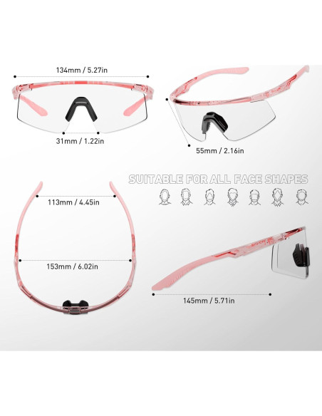 Gafas de Ciclismo SCVCN S120 Fotoquímicas UV400 TR90