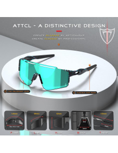 Gafas de sol ATTCL UV 400 para ciclismo y deportes 2