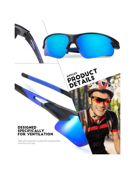 Gafas de sol deportivas ANYLUV A61-3-4-5 polarizadas UV Gafas de sol deportivas ANYLUV A61-3-4-5 polarizadas UV
