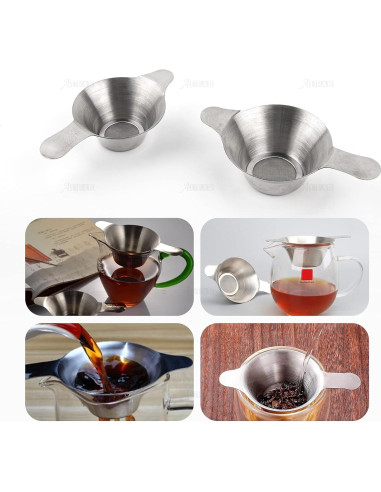 Colador de Acero Inoxidable AUEAR 2 Piezas Grande y Pequeño