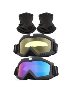 Gafas de motocross Immoono con bufanda y lentes intercambiables