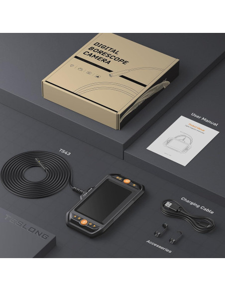 Endoscopio Doble Lente Teslong 5.03m con Luz LED y Cámara