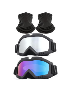 Gafas de Motocross Immoono con Bufanda y Lentes Coloridos