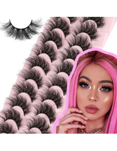 Pestañas Postizas 3D FANXITON 19mm Rizadas Naturales 10 Pares 2