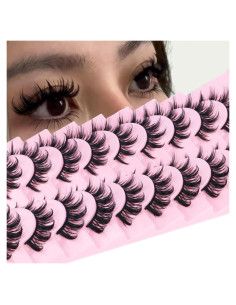 Pestañas Postizas FANXITON 15mm Estilo Japonés D Curl