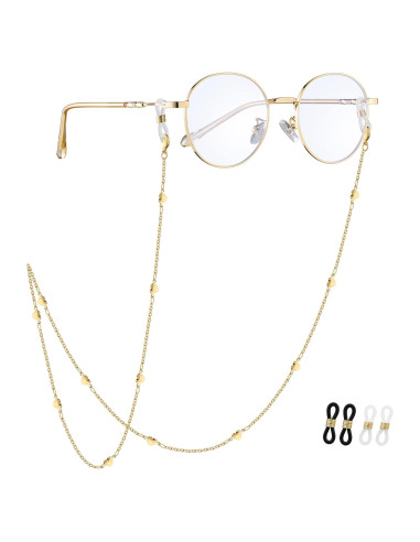 Cadena de Gafas JURYLOO para Mujeres con Cuentas 3D