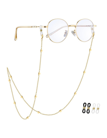 Cadena de Gafas JURYLOO para Mujeres con Cuentas 3D