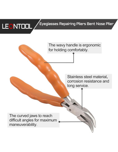 Alicate de Punta Curva LEONTOOL 15.24 cm con Destornillador