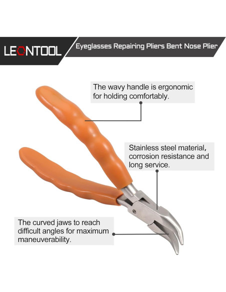 Alicate de Punta Curva LEONTOOL 15.24 cm con Destornillador