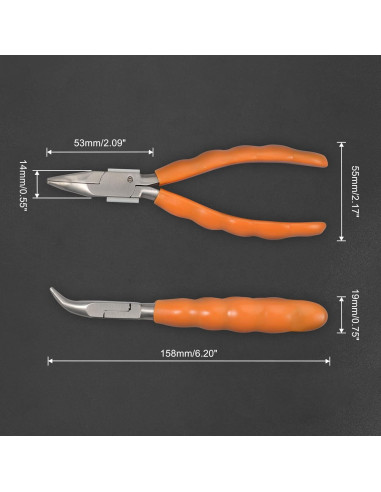 Alicate de Punta Curva LEONTOOL 15.24 cm con Destornillador