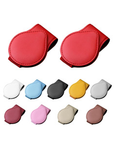 Soporte de Gafas Sylvil para Visera de Coche 2 Pcs Rojo
