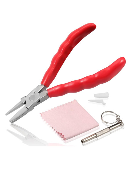 Pinzas de media ronda LEONTOOL 15,24 cm con destornillador