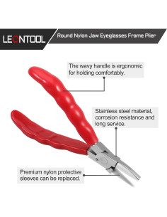 Pinzas de media ronda LEONTOOL 15,24 cm con destornillador 2