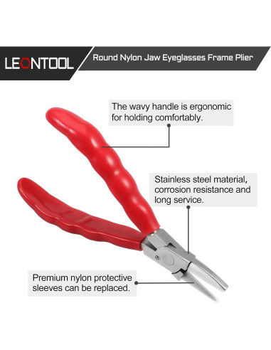 Pinzas de media ronda LEONTOOL 15,24 cm con destornillador