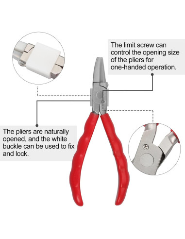 Pinzas de media ronda LEONTOOL 15,24 cm con destornillador